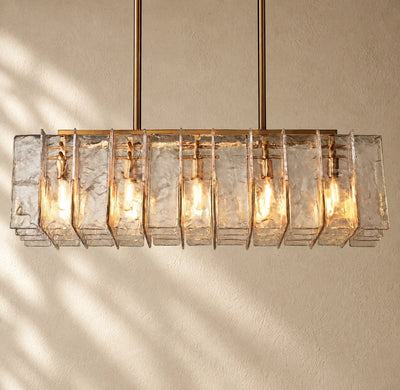 Lattis Glass Rectangular Chandelier