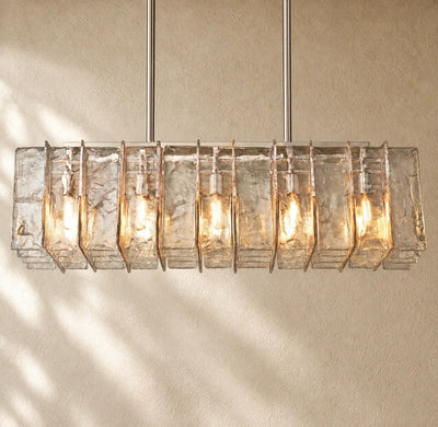 Lattis Glass Rectangular Chandelier