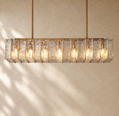 Lattis Glass Rectangular Chandelier