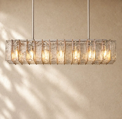 Lattis Glass Rectangular Chandelier