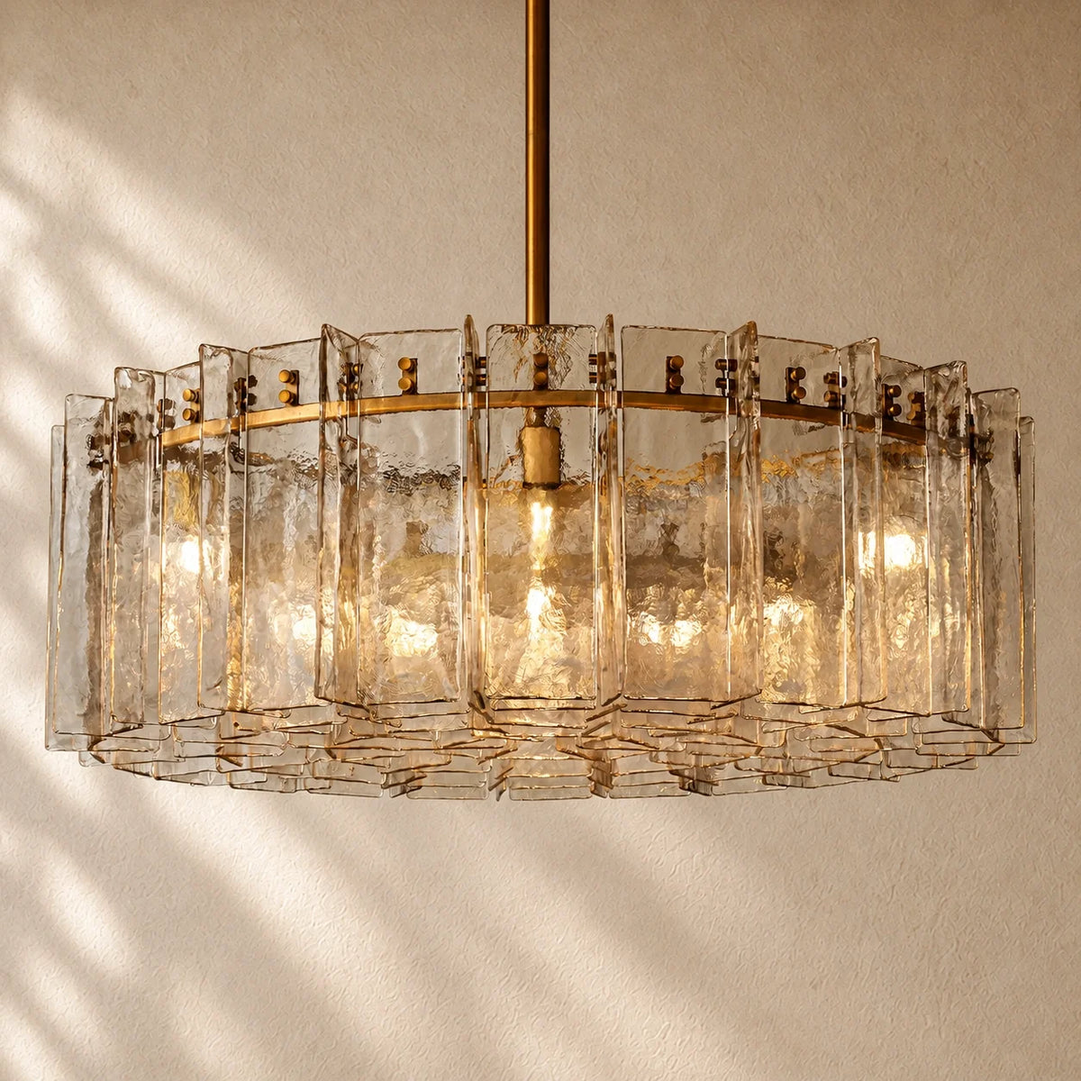 Lattis Glass Round Chandelier
