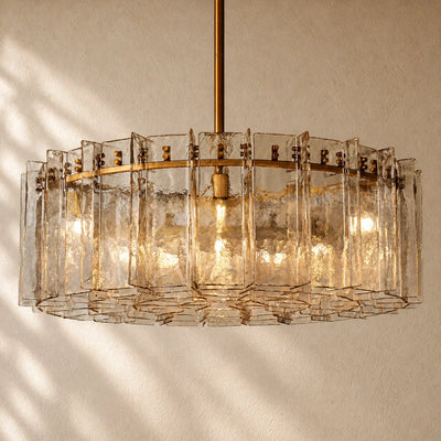 Lattis Glass Round Chandelier
