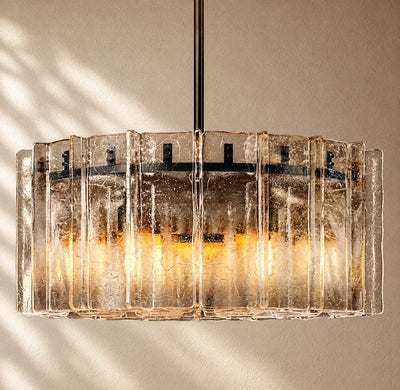 Lattis Glass Round Chandelier