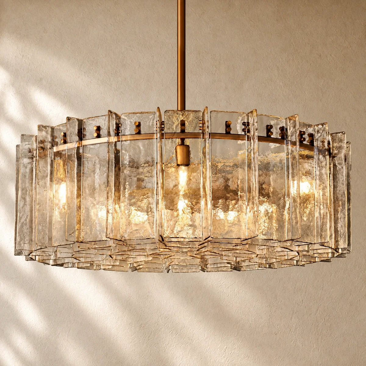 Lattis Glass Round Chandelier