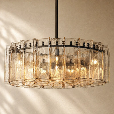 Lattis Glass Round Chandelier