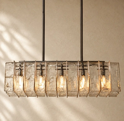 Lattis Glass Rectangular Chandelier