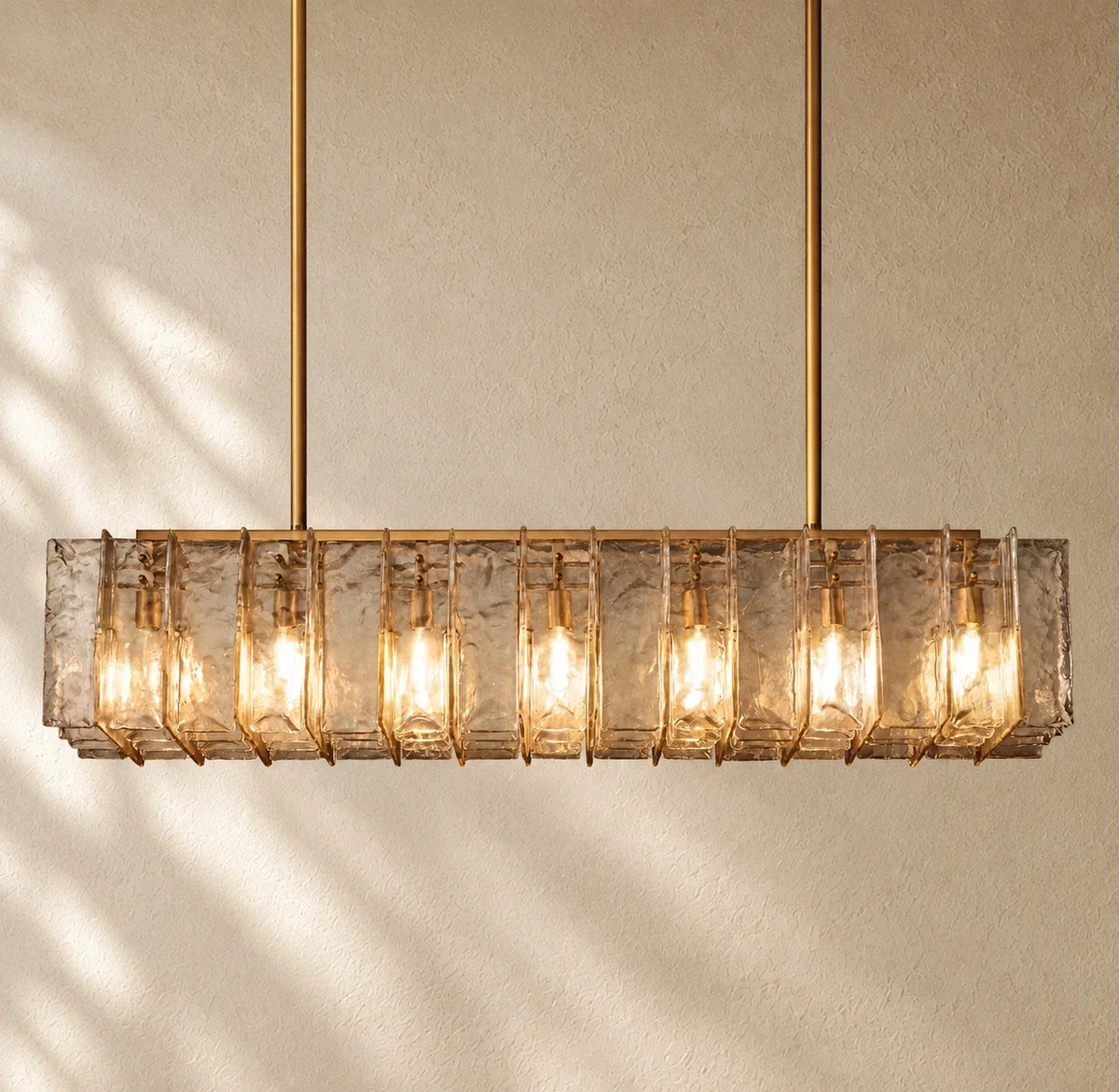Lattis Glass Rectangular Chandelier