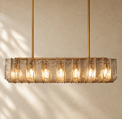 Lattis Glass Rectangular Chandelier