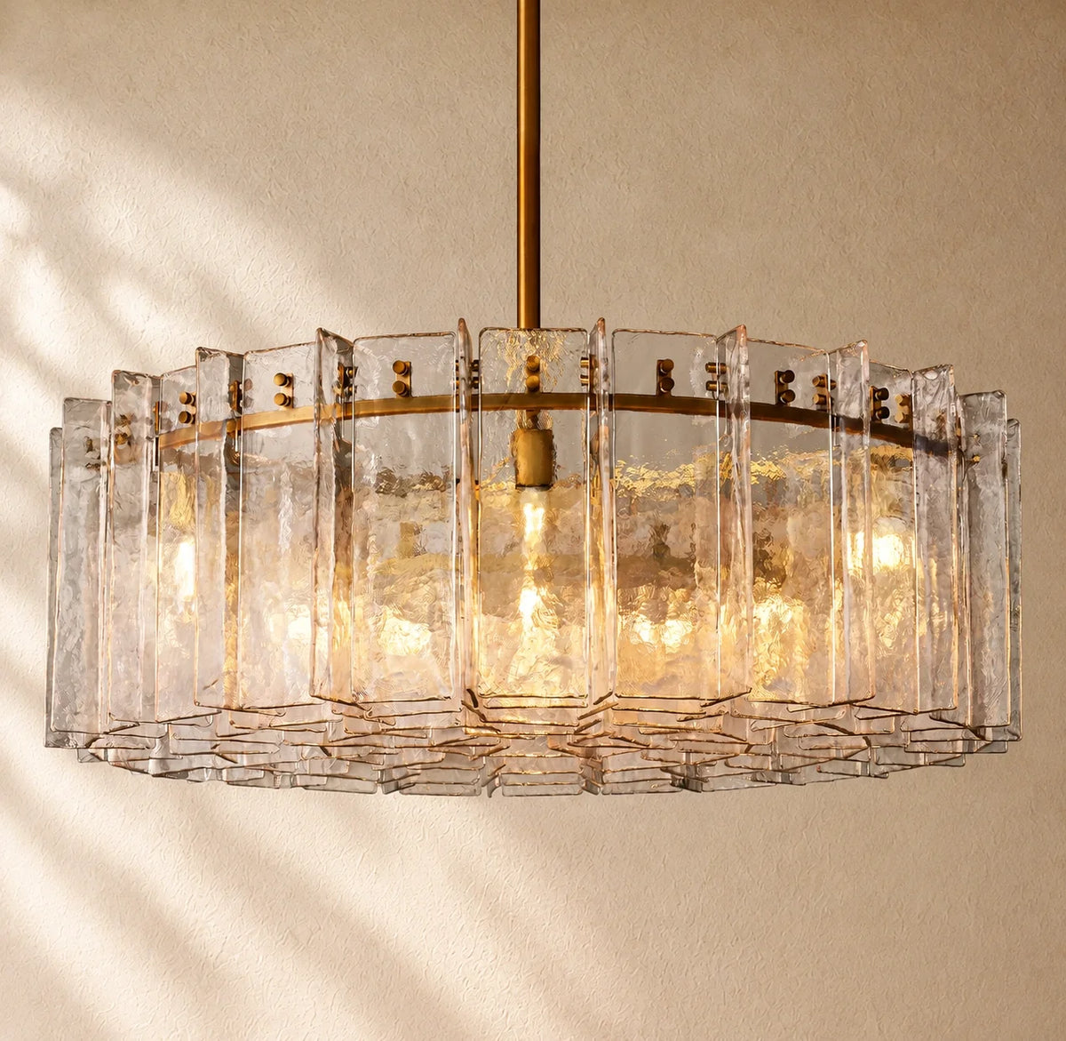 Lattis Glass Round Chandelier