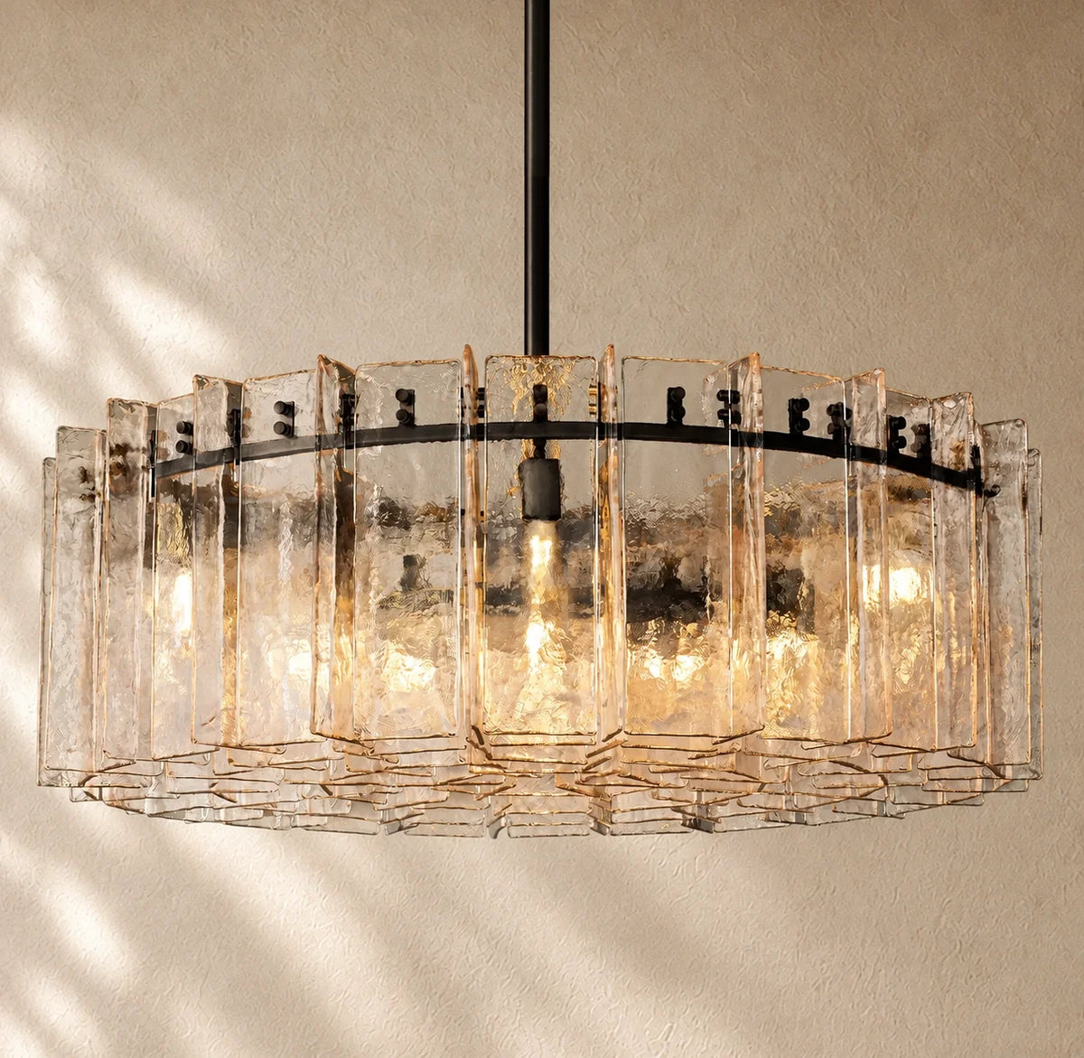 Lattis Glass Round Chandelier