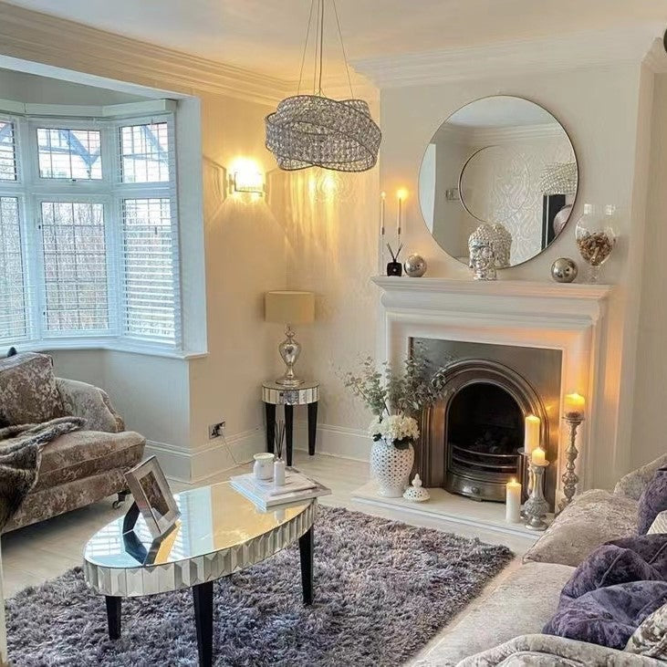 New Crystal Chandelier with Chrome Iron Frame