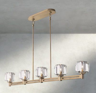 Damuet Linear Chandelier 54", 72" - cyranlighting