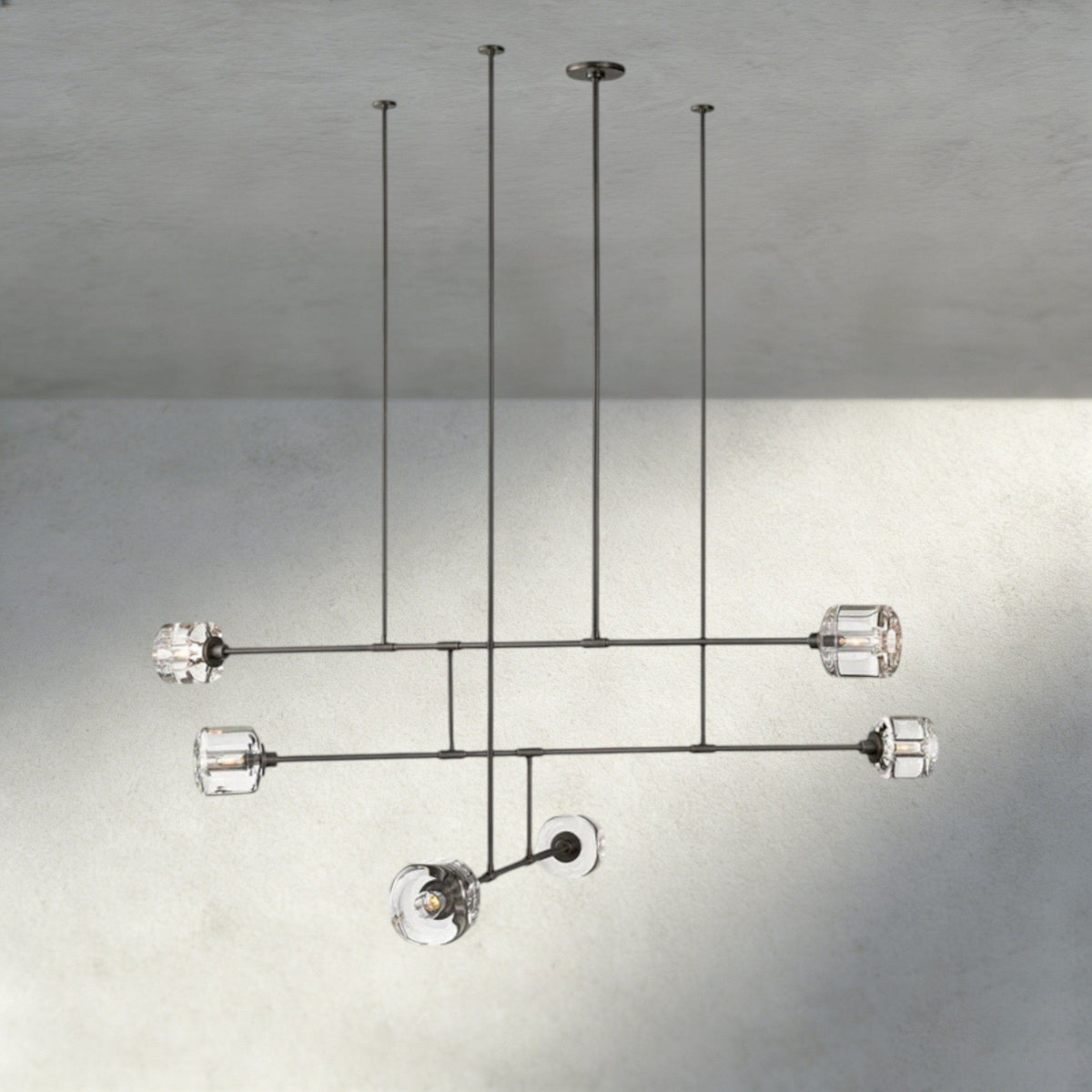 Damuet Mobile Round Chandelier 48", 62" - cyranlighting