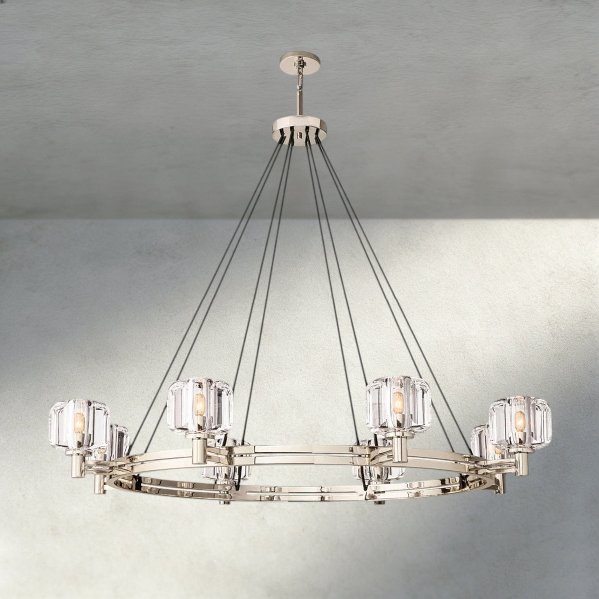Damuet Round Chandelier 36", 48", 60" - cyranlighting