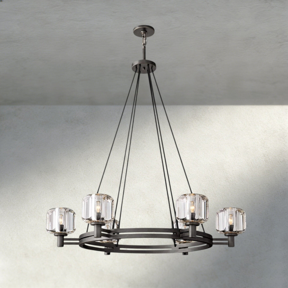Damuet Round Chandelier 36", 48", 60" - cyranlighting
