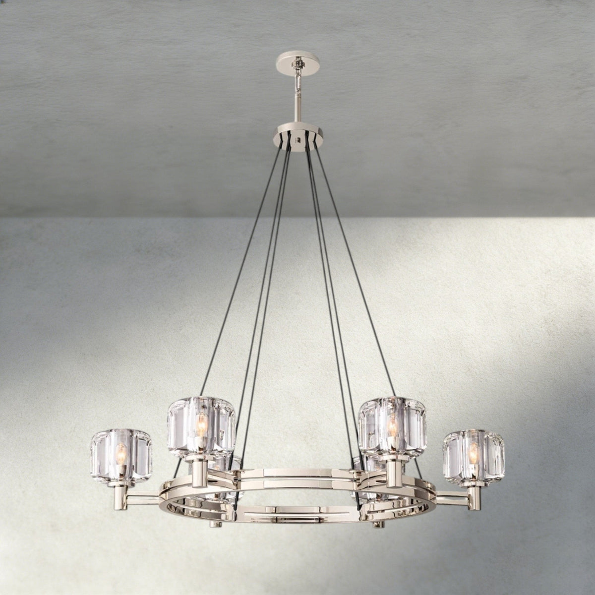 Damuet Round Chandelier 36", 48", 60" - cyranlighting