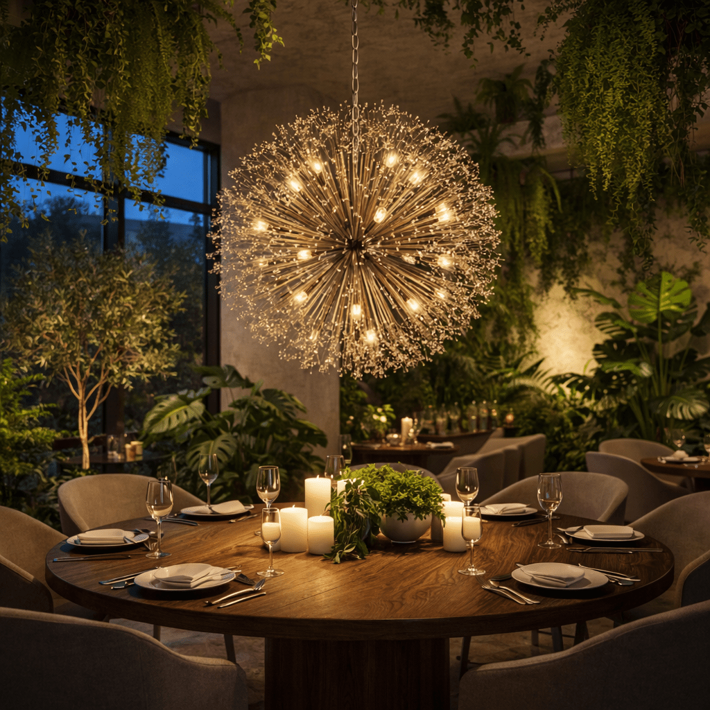 Dandelion Round Chandelier - cyranlamps