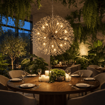 Dandelion Round Chandelier - cyranlamps