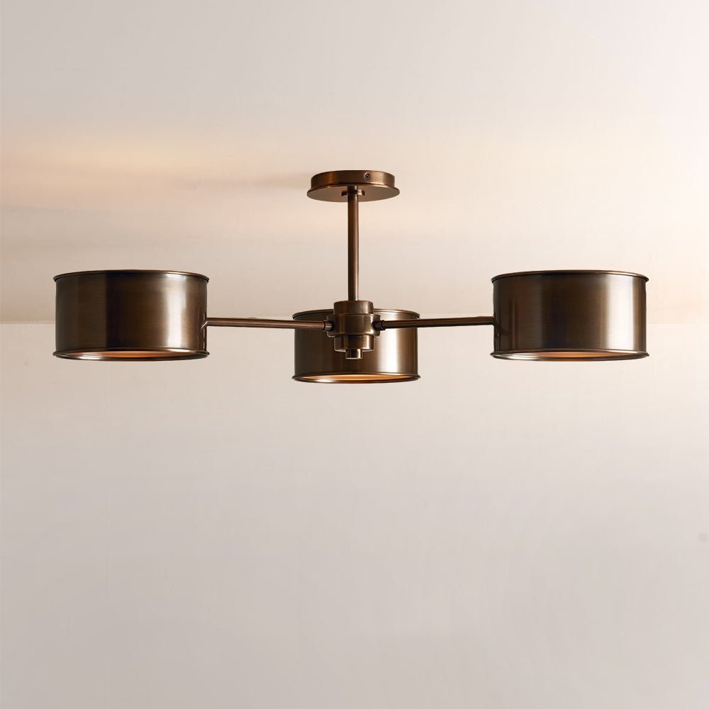Daphna 3 - Light Metal Semi - Flush Mount - Cyran Lamps