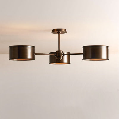 Daphna 3 - Light Metal Semi - Flush Mount - Cyran Lamps
