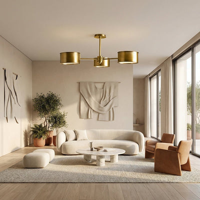 Daphna 3 - Light Metal Semi - Flush Mount - Cyran Lamps