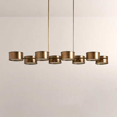 Daphna Linear Metal Drum Chandelier - Cyran Lamps
