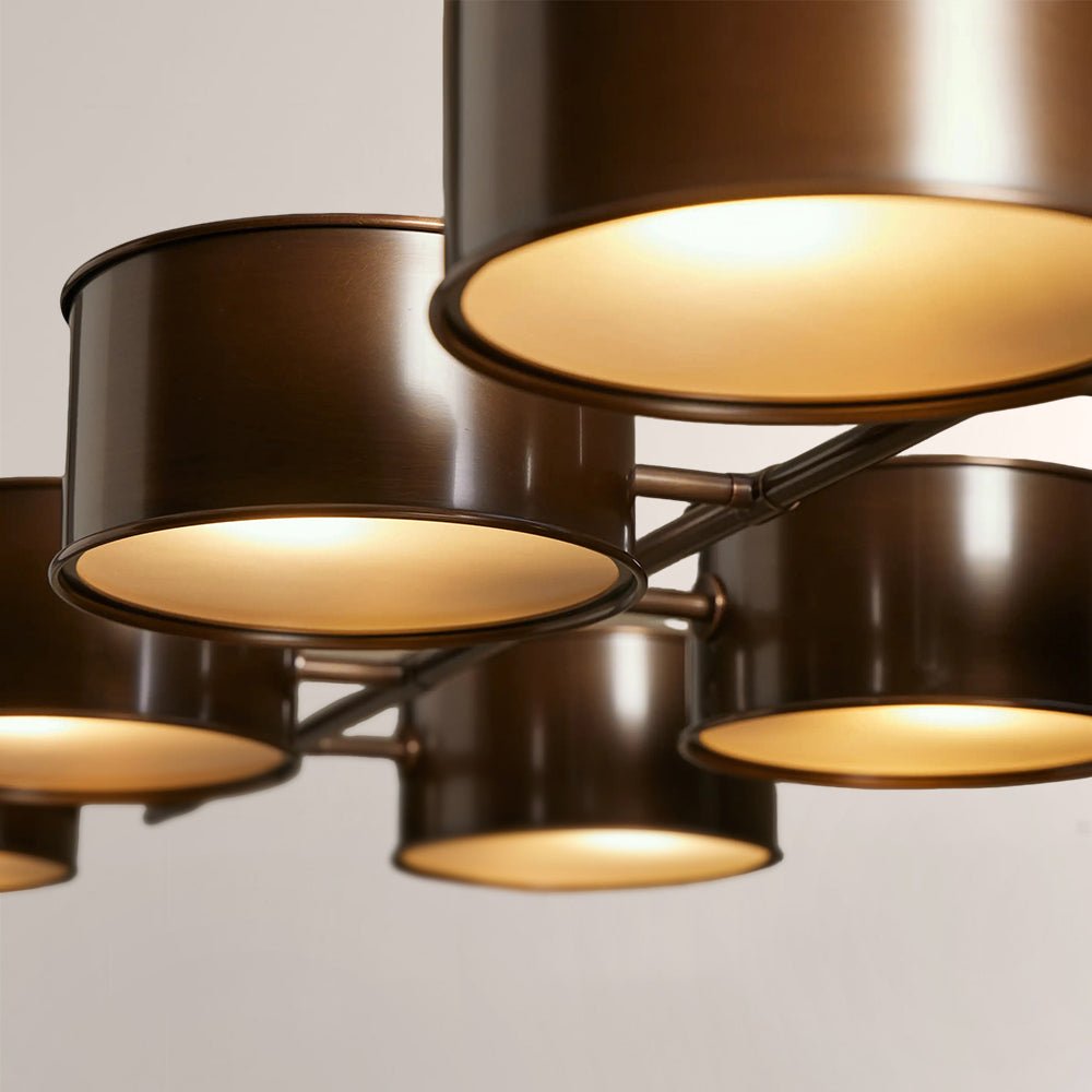 Daphna Linear Metal Drum Chandelier - Cyran Lamps