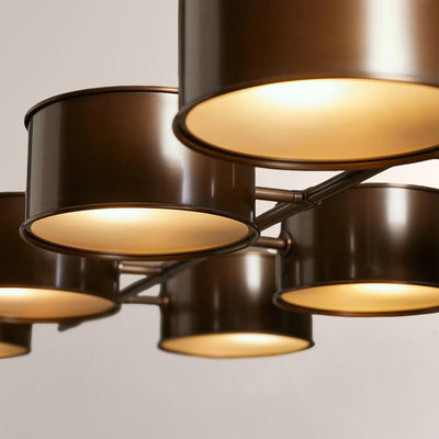 Daphna Linear Metal Drum Chandelier - Cyran Lamps