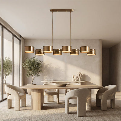 Daphna Linear Metal Drum Chandelier - Cyran Lamps