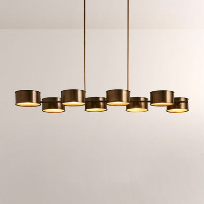 Daphna Linear Metal Drum Chandelier - Cyran Lamps