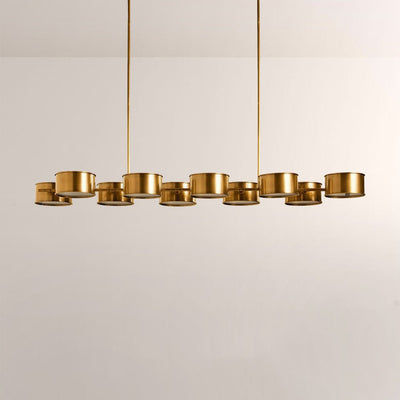 Daphna Linear Metal Drum Chandelier - Cyran Lamps