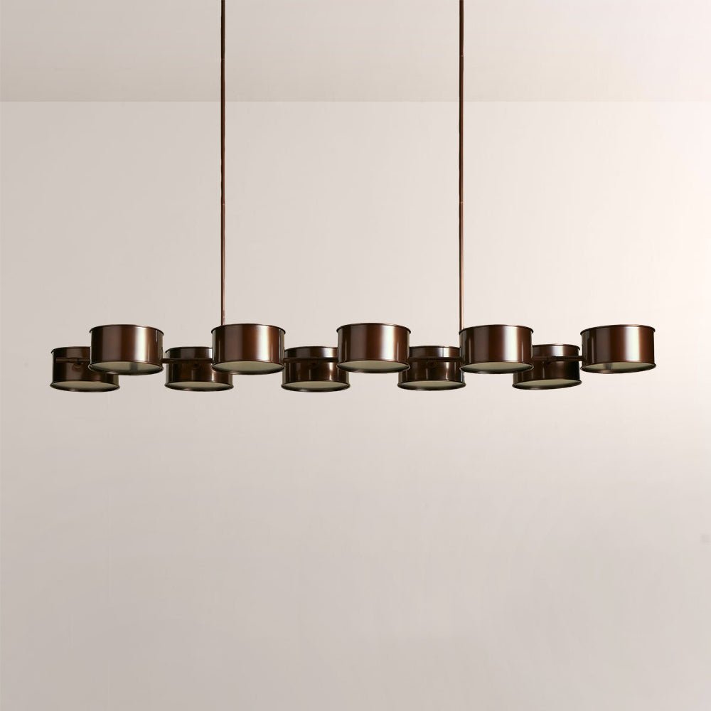 Daphna Linear Metal Drum Chandelier - Cyran Lamps