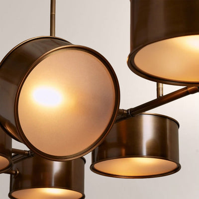 Daphna Linear Metal Drum Chandelier - Cyran Lamps