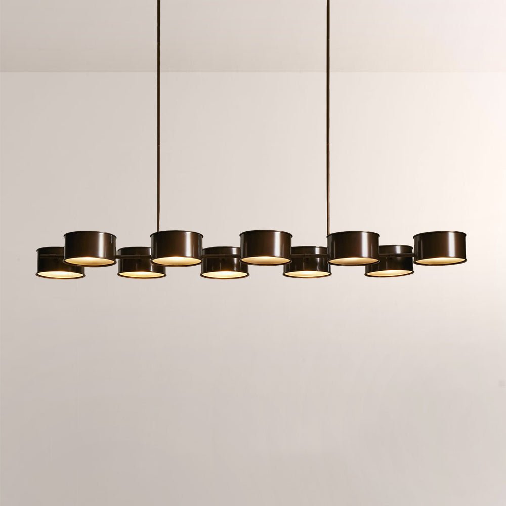 Daphna Linear Metal Drum Chandelier - Cyran Lamps