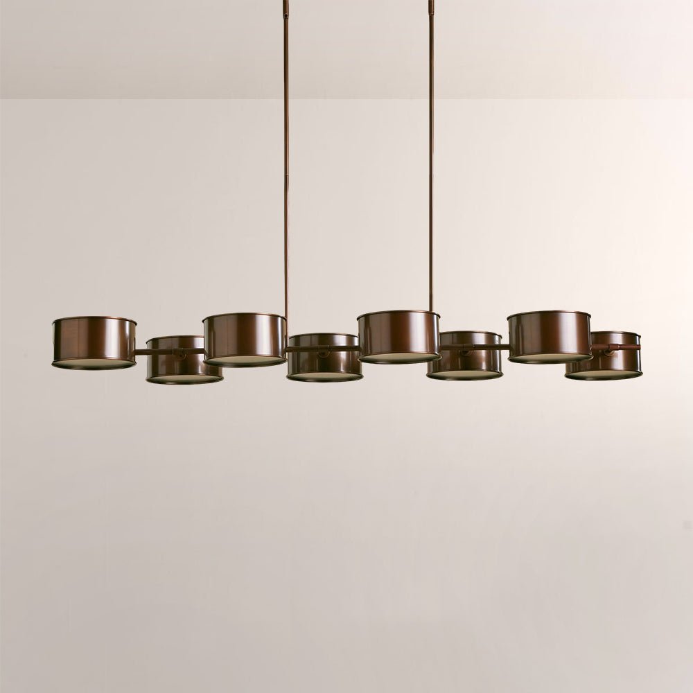 Daphna Linear Metal Drum Chandelier - Cyran Lamps