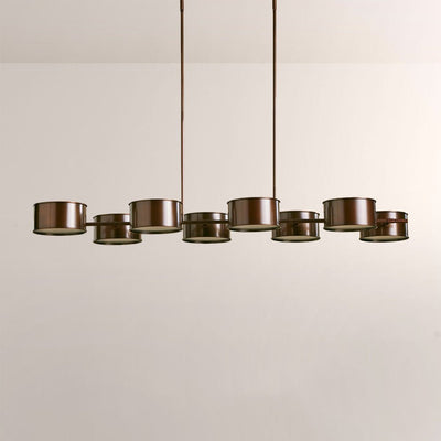 Daphna Linear Metal Drum Chandelier - Cyran Lamps