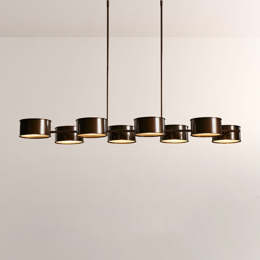 Daphna Linear Metal Drum Chandelier - Cyran Lamps