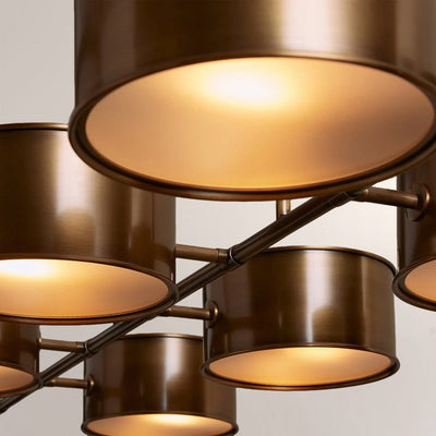 Daphna Linear Metal Drum Chandelier - Cyran Lamps