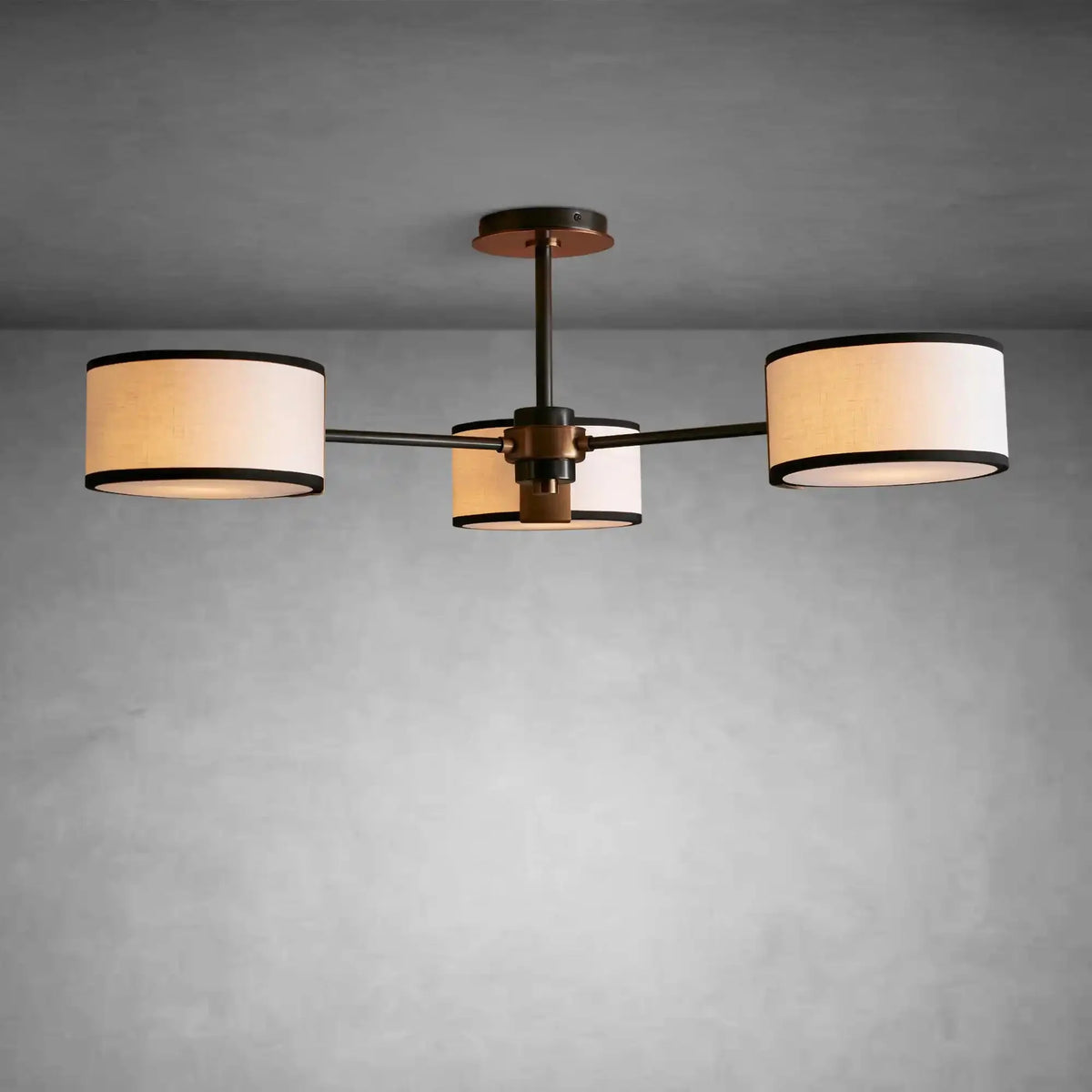 Daphne Fabric Flush Mount - cyranlamps