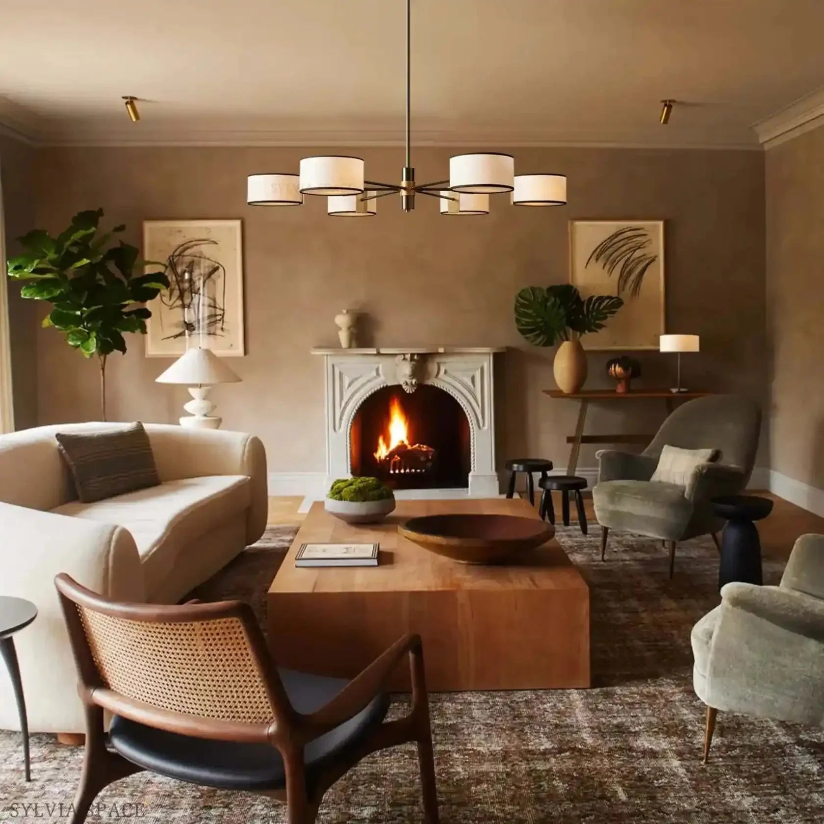 Daphne Round Chandelier - cyranlamps