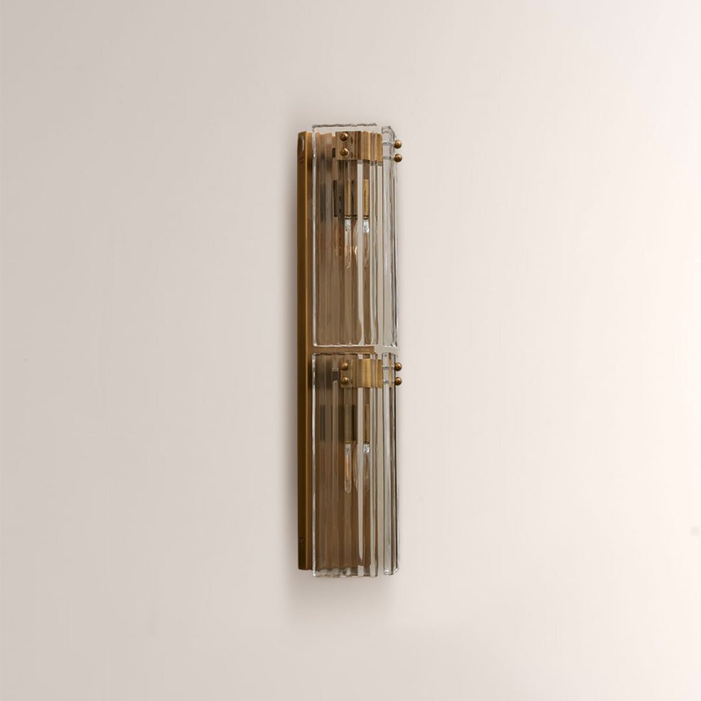 Delsia Fluted Glass Wall Sconce - cyranlamps