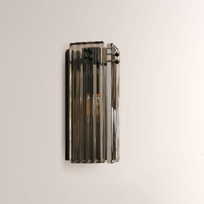 Delsia Fluted Glass Wall Sconce - cyranlamps