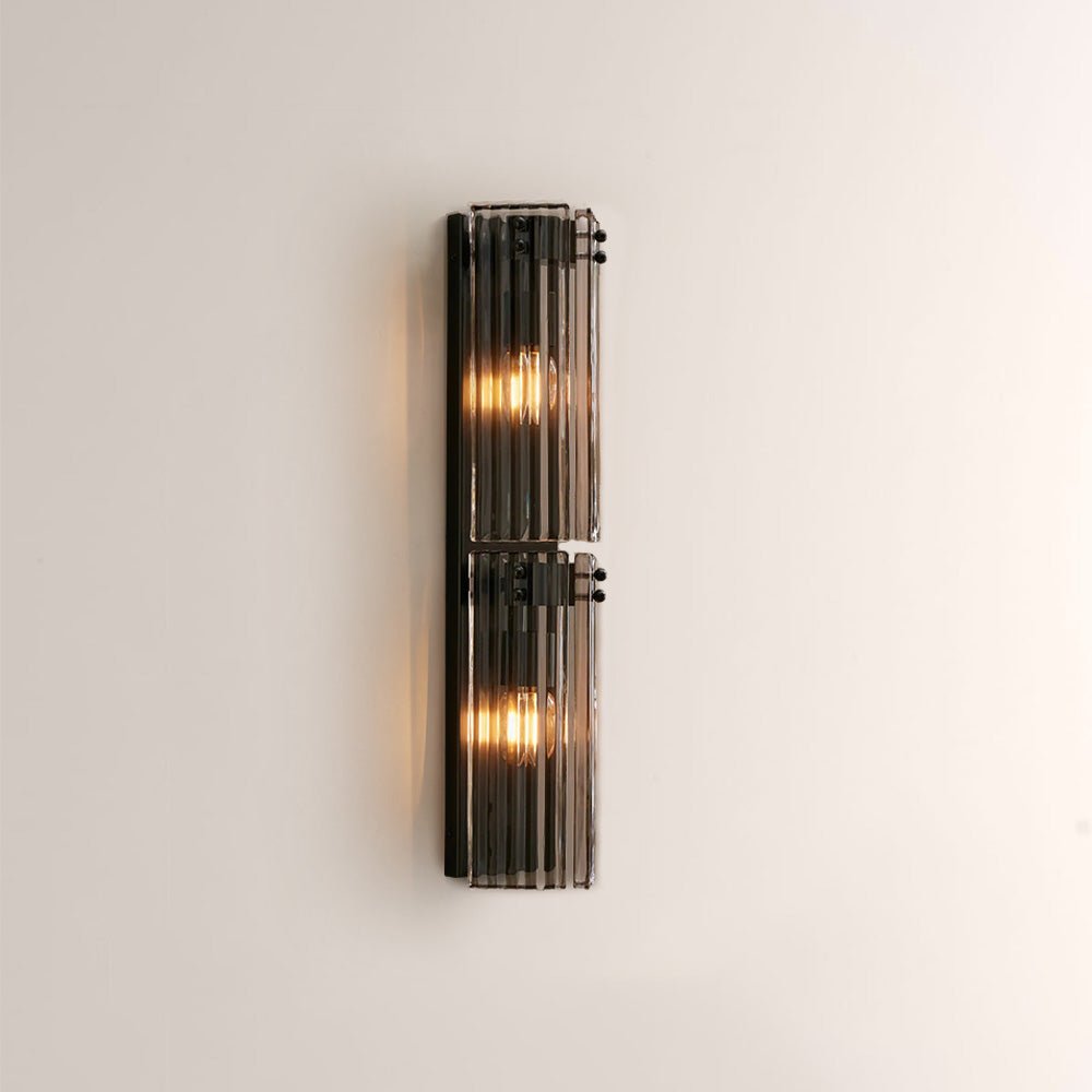 Delsia Fluted Glass Wall Sconce - cyranlamps