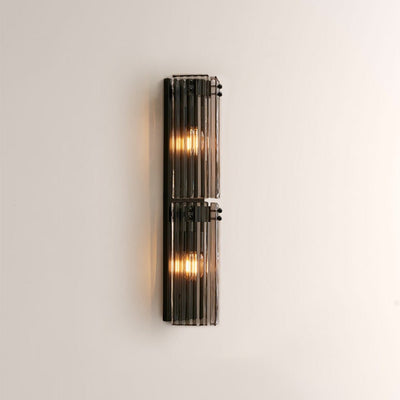 Delsia Fluted Glass Wall Sconce - cyranlamps