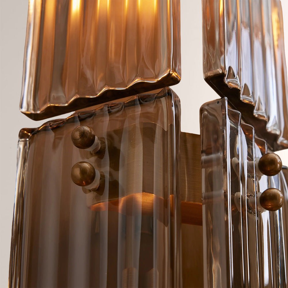 Delsia Fluted Glass Wall Sconce - cyranlamps