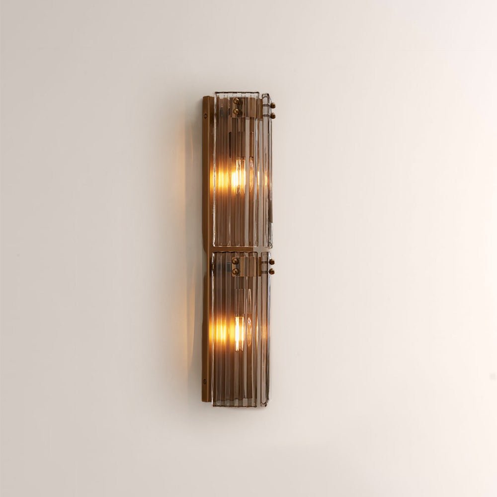 Delsia Fluted Glass Wall Sconce - cyranlamps