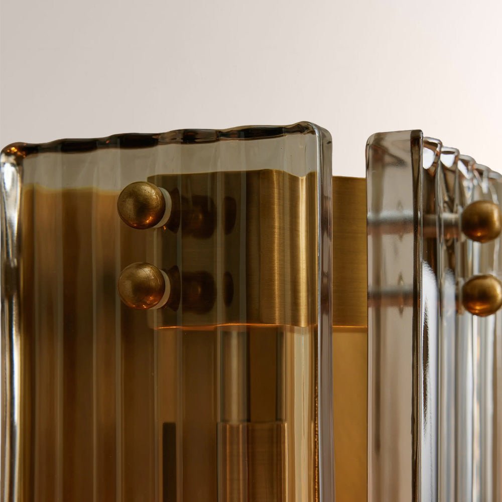 Delsia Fluted Glass Wall Sconce - cyranlamps