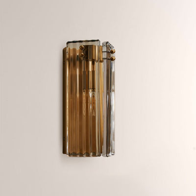 Delsia Fluted Glass Wall Sconce - cyranlamps