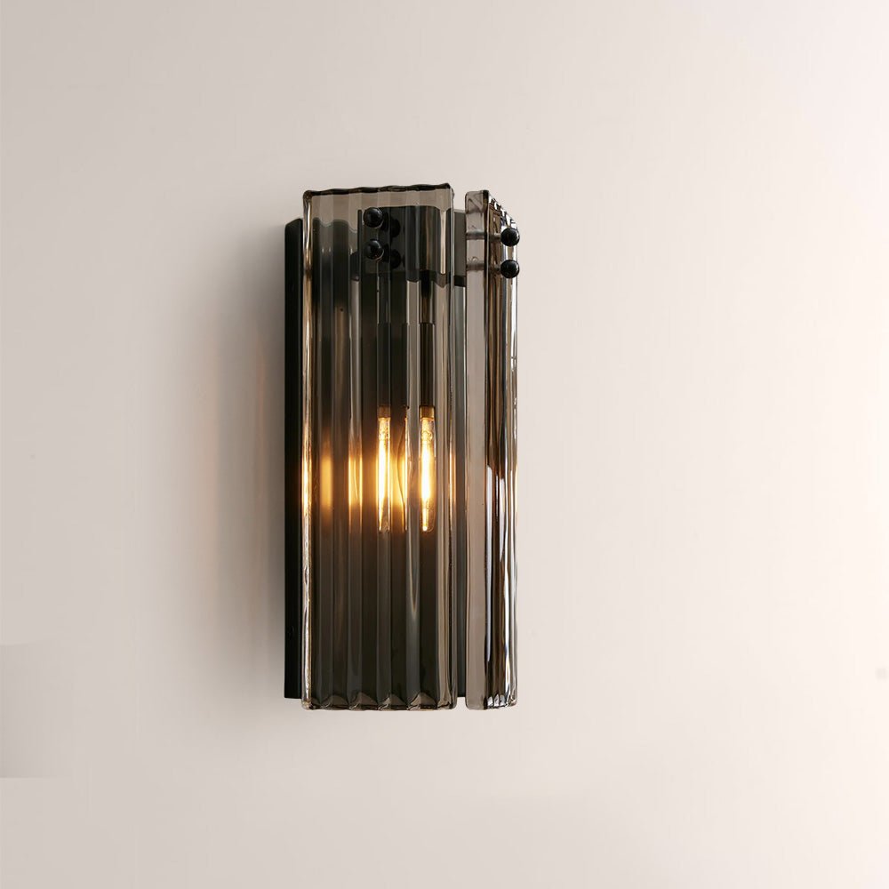Delsia Fluted Glass Wall Sconce - cyranlamps