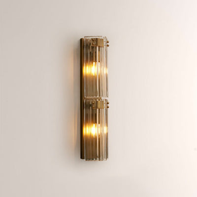 Delsia Fluted Glass Wall Sconce - cyranlamps
